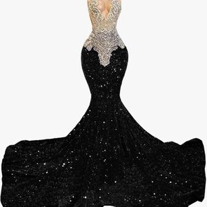 Sparkly Prom Dress Beaded Sequin Pageant Celebrity Gala Mermaid Evening dress